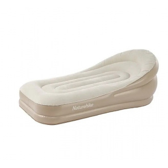 Коврик надувной Naturehike CNK2300DZ020 одноместный с подголовником 180х90х60 см Бежевый (1047-6976023922480)