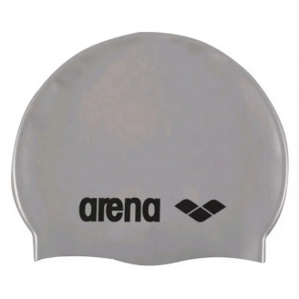 Шапочка для плавания Arena Classic Silicone Jr Silver Black One Size (1097-91670-051 UNI)