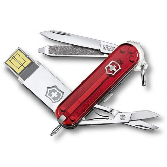 Нож Victorinox c USB-модулем на 32 Гб 58 мм Красный (4.6125.TG32B)