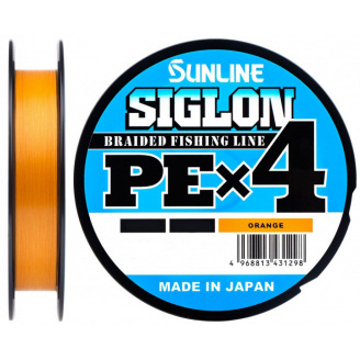 Шнур Sunline Siglon PE х4 Оранжевый 300м 0.296мм 22кг/50lb (1658-09-59)