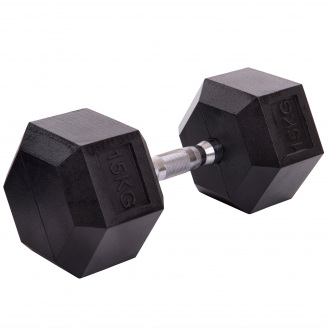 Гантель цельная шестигранная SP-Planeta SC-80075-15 15кг 1шт