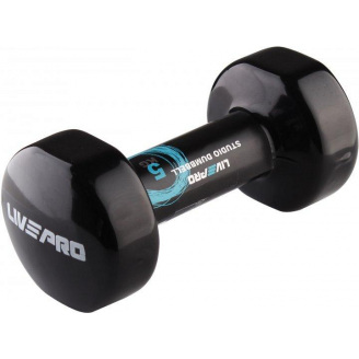 Гантель виниловый LivePro STUDIO DUMBBELL черный 5кг LP8076-5
