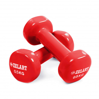 Гантели для фитнеса Zelart Beauty TA-5225-0,5 0,5кг Красный