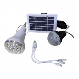 Портативная система освещения CCLAMP CL-508 2 LED лампы + солнечная панель (3_02942)