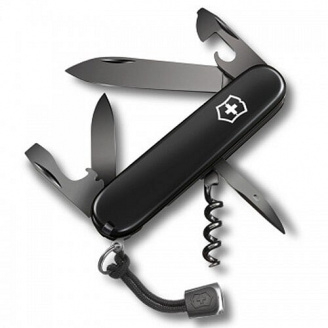 Швейцарский нож Victorinox Spartan Onyx Black 91 мм, 12 функций, черный (1.3603.31P)