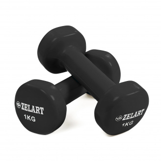 Гантели для фитнеса Zelart Beauty TA-5225-1 1кг Черный