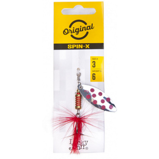 Блесна вращающаяся с бородкой LJ SPIN X LONG 03 весом 6 г (цв.SR)
