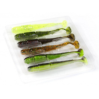 Приманка силикон Tioga Lucky John Pro Series 3,4in / 86мм / 6шт /цвет MIX2 140127-MIX2