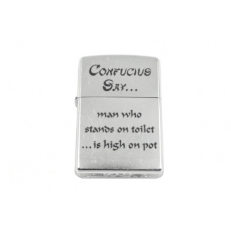 Зажигалка Zippo Confucius Say Toilet Street Chrome (28459)