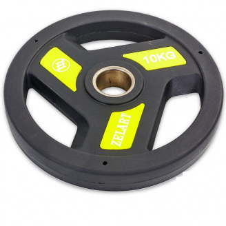 Блины диски полиуретановые Zelart TA-5344-10 10кг Черный