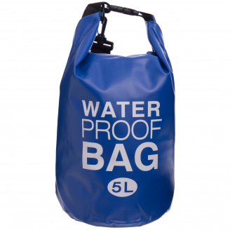 Водонепроницаемый гермомешок с плечевым ремнем SP-Sport Waterproof Bag 5л TY-6878-5 Синий