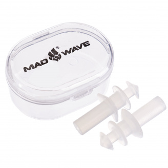 Беруши для плавания в пластиковом футляре MadWave M071501 Белый