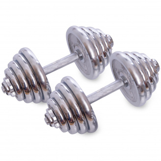 Гантели SP-Sport TA-80002-30 30кг Хром