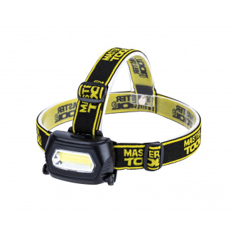 Фонарь налобный с регулировкой наклона MASTERTOOL 3 режима 75х46х29 мм COB LED 3xAAA ABS 94-0810