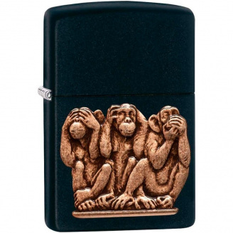 Зажигалка бензиновая Zippo Three Monkeys (29409)