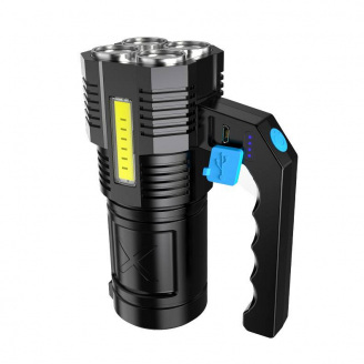 Ручной светодиодный фонарь аккумуляторный X-Balog 4LEDT6-COB USB
