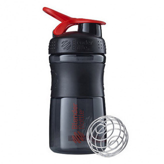 Шейкер спортивный бутылка BlenderBottle SportMixer 20oz/590ml Black/Red Original