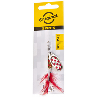 Блесна вращающаяся с бородкой LJ SPIN X ROUND 02 весом 5 г (цв.GR)