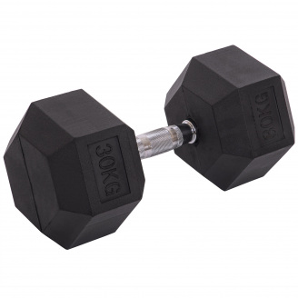 Гантель цельная шестигранная гексагональная Zelart TA-2679-30 30кг 1шт