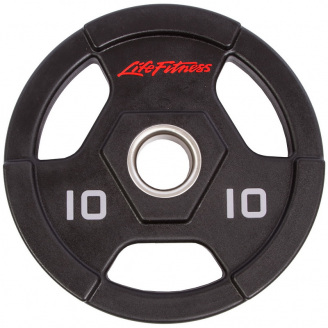 Блины диски полиуретановые LIFE FITNESS SC-80154-10 10кг Черный