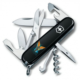 Складной нож Victorinox Climber Ukraine 91 мм Ангел ВСУ (1.3703.3_T1061u)