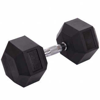 Гантель цельная шестигранная гексагональная Zelart TA-2679-20 20кг 1шт