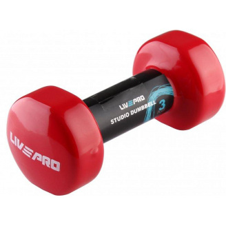 Гантель виниловый LivePro STUDIO DUMBBELL красный 3кг LP8076-3
