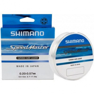Шоклидер Shimano Speedmaster Tapered Surf Leader Clear 10X15m 0.26-0.57mm 4.6-17.0kg (1013-2266.46.59)