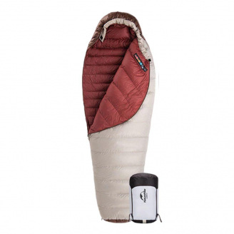 Спальный мешок с натуральным пухом Naturehike Snowbird NH20YD001 L 205x80 см Коричневый (2239249635)