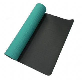 Коврик для фитнеса LiveUp TPE Yoga Mat 173x61x0.6 см Зелено-серый (1000-LS3237-06g)