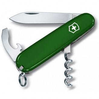 Складной швейцарский нож Victorinox Waiter 84 мм 9 функций Зеленый (0.3303.4)