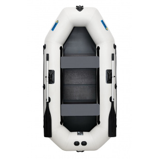 Лодка пвх гребная надувная двухместная ΩMega 250LS PS серая