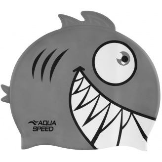Шапочка для плавания Aqua Speed Zoo Pirana Серый One Size (1000-246-26)