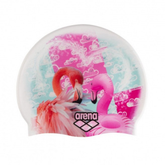 Шапочка для плавания Arena HD Cap Flamingos in love One Size Розово-белый (1097-005572-224 UNI)