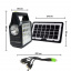 Портативная система освещения GDTimes GD-105 Фонарь + 3 LED лампы + солнечная панель 8800 mAh (3_02516) Вишневе