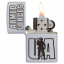 Зажигалка бензиновая Zippo 205 Classic street chrome с гравировкой Збройні сили України (205 AFU) Косів