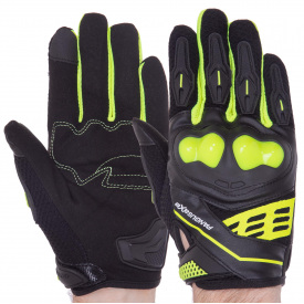 Мотоперчатки PANGUSAXE ST-16 L Черный-Салатовый