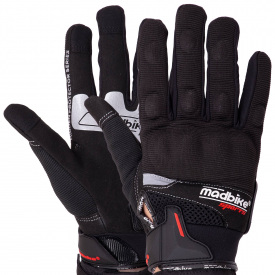 Мотоперчатки MADBIKE MAD-04-BK XL Черный-белый