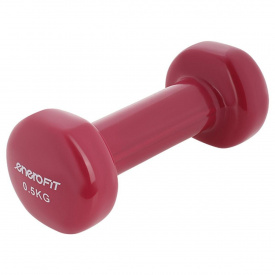Гантеля виниловая Enero 0,5 кг Красный (337361)