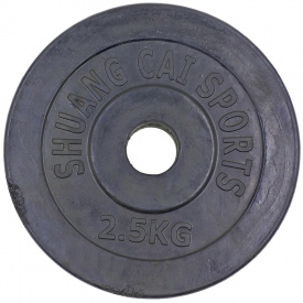 Блины диски обрезиненные SHUANG CAI SPORTS TA-1442-2_5S 2,5кг Черный