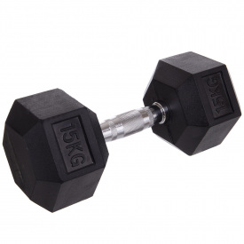 Гантель цельная шестигранная SP-Planeta SC-8013-15 15кг 1шт