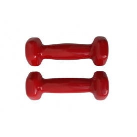 Гантели виниловые Amber 2x0,5 кг красные