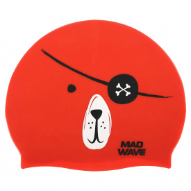 Шапочка для плавания силиконовая юниорская MadWave Junior PIRATE M057312 Красный