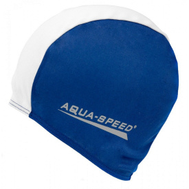 Шапочка для плавания Aqua Speed Polyester Cap Сине-белый One Size (1000-091-15)