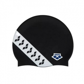 Шапочка для плавания Arena Icons Team Stripe Cap Black White One Size (1097-001463-111 UNI)