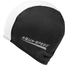 Шапка для плавания Aqua Speed POLYESTER CAP 5765 (091-57) черный белый Уни(5908217657657)