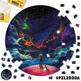 Дерев'яні пазли Wortex Woods Космічний краєвид 30х30 см 188 елементи амеби PZL20006