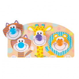 Пазл - вкладиш дерев'яний для малюків "Тварини сафарі" Melissa & Doug 3 елементи MD13439