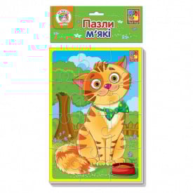 М'які пазли А5 "Котик і песик" Vladi Toys VT1103-43 укр
