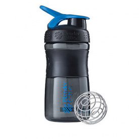 Шейкер спортивный бутылка BlenderBottle SportMixer 20oz/590ml Black/Cyan Original